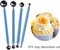 9 Pieces Stylus Tools, 5 Pieces 2 Way Total 10 Different DIY Silicone and Ceramic Clay Indentation Tool and 4 Pieces Double-Ended Metal Ball Tools